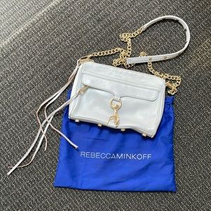 Rebecca minkoff grey leather bag